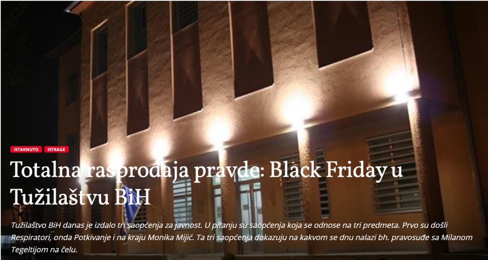 Istraga.ba: Totalna rasprodaja pravde - slika 1