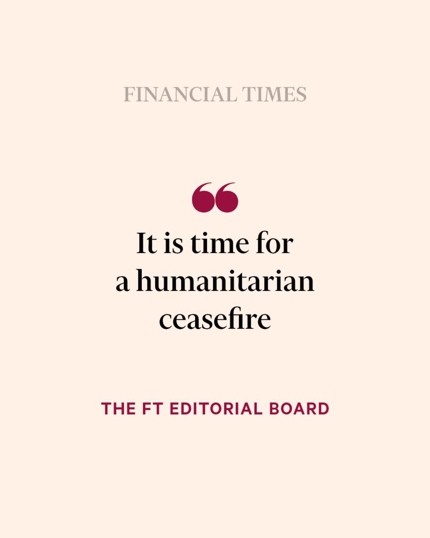 Urednički komentar Financial Timesa: Izrael mora stati - slika 1