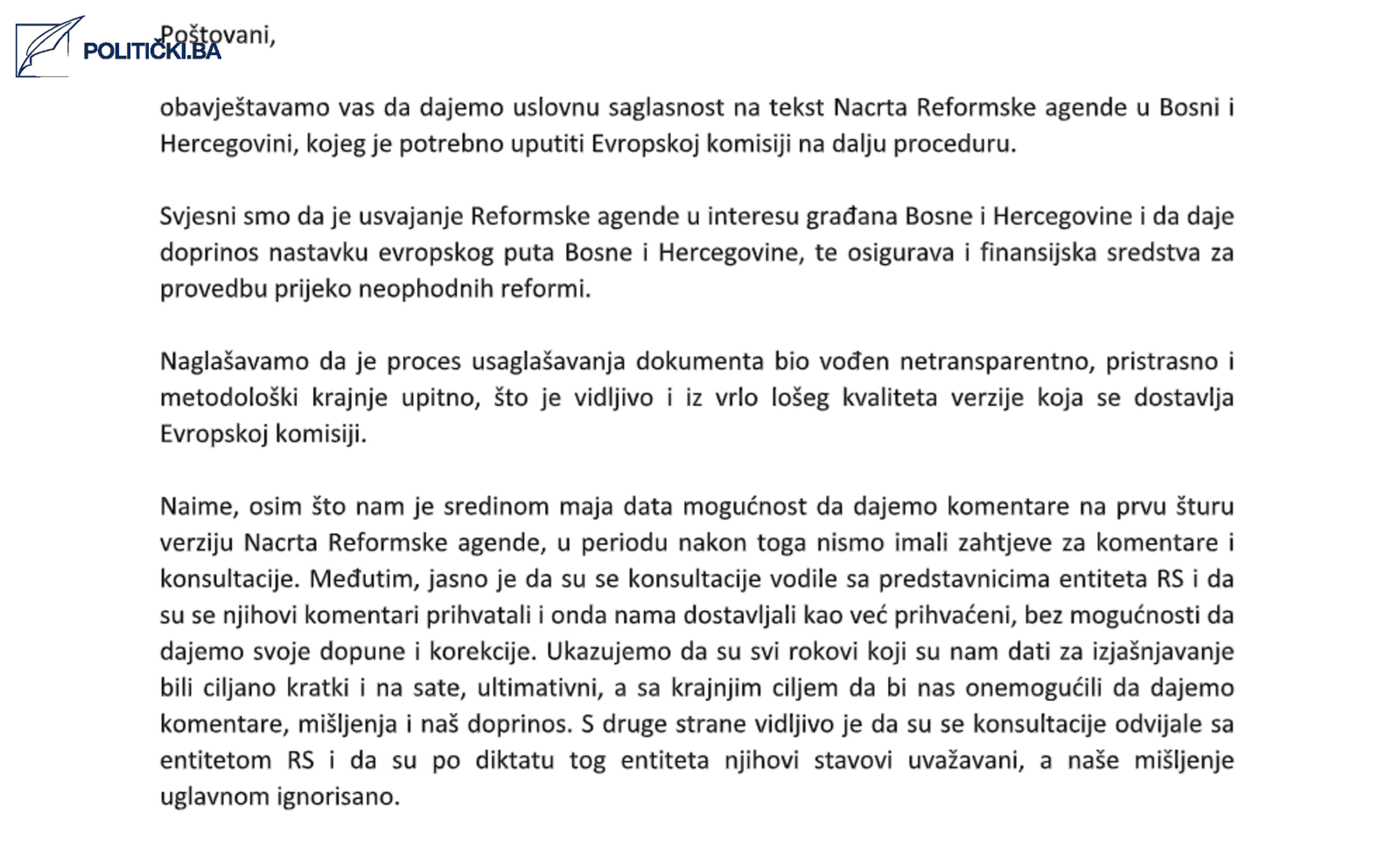 Objavljujemo pismo četiri premijera Borjani Krišto: Gazite Bošnjake! - slika 2