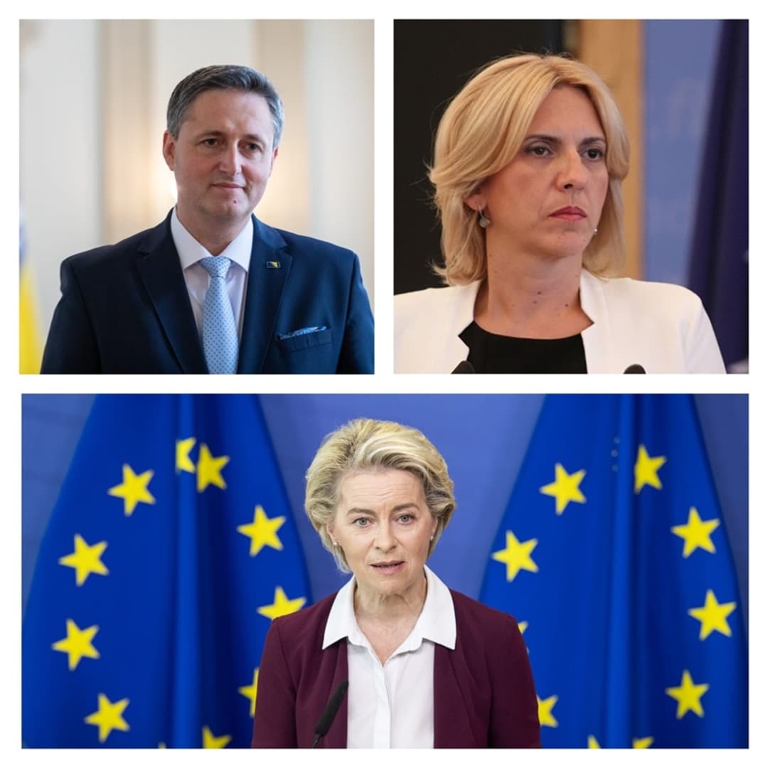 Tokom posjete Von der Leyen: Svađa Bećirovića i Cvijanović - slika 1
