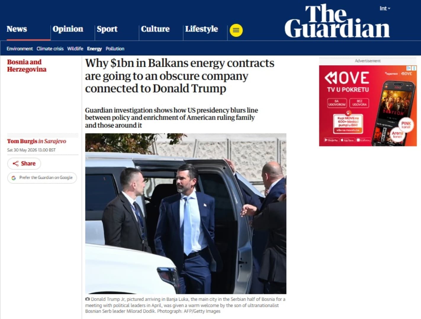 Veliko istraživanje Guardiana: Sumnjivi poslovi Trumpovih saradnika u BiH - slika 1