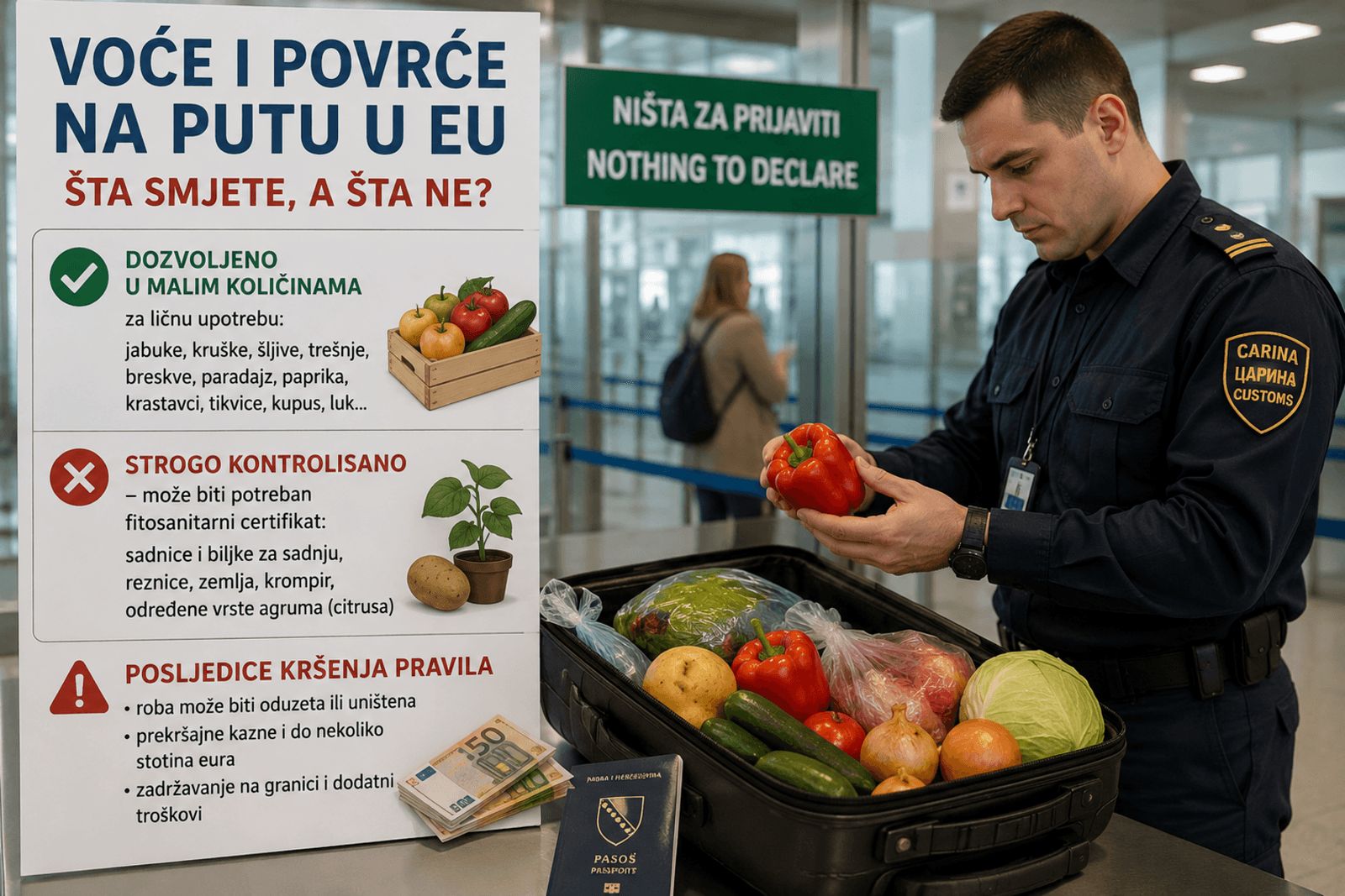 Izbjegnite ogromne kazne: Voće i povrće u prtljagu podliježe strogim EU fitosanitarnim propisima - slika 1