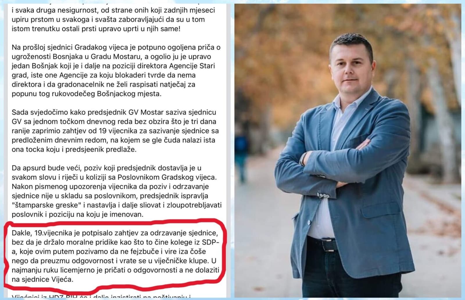 Politika piši-briši: Mostarski HDZ žestoko prozvao SDP, pa naknadno pobrisao taj dio objave - slika 1
