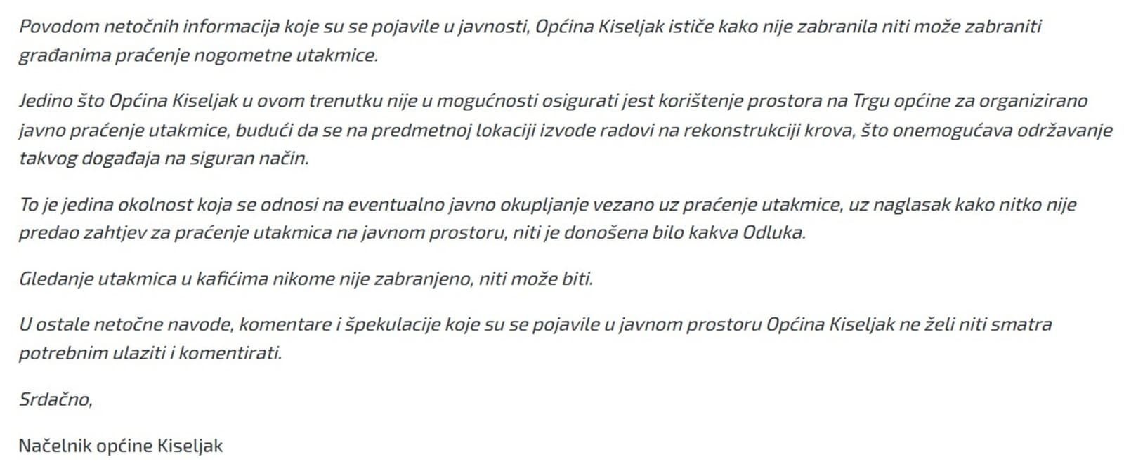 Zašto laže načelnik Kiseljaka? - slika 2