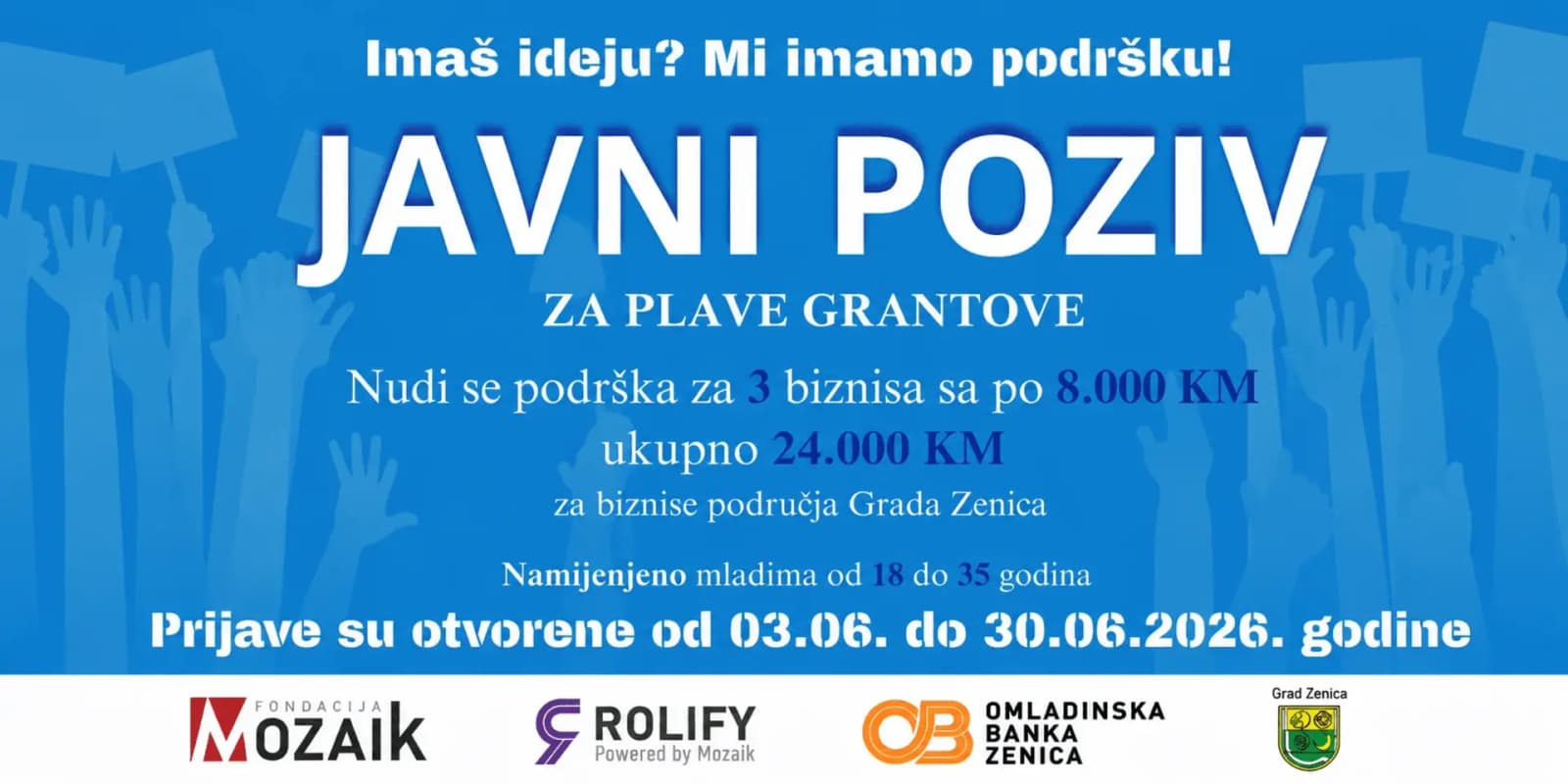 Omladinska banka Zenica otvorila poziv za mlade poduzetnike: Dostupna tri granta do 8.000 KM - slika 1