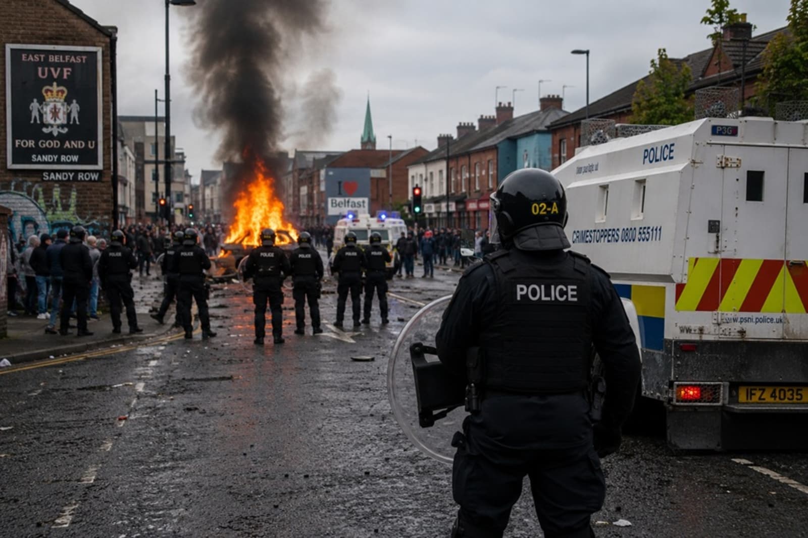 Belfast danas: Policijski odgovor na nerede, nekoliko hapšenja i smirivanje situacije nakon višednevnih sukoba - slika 1