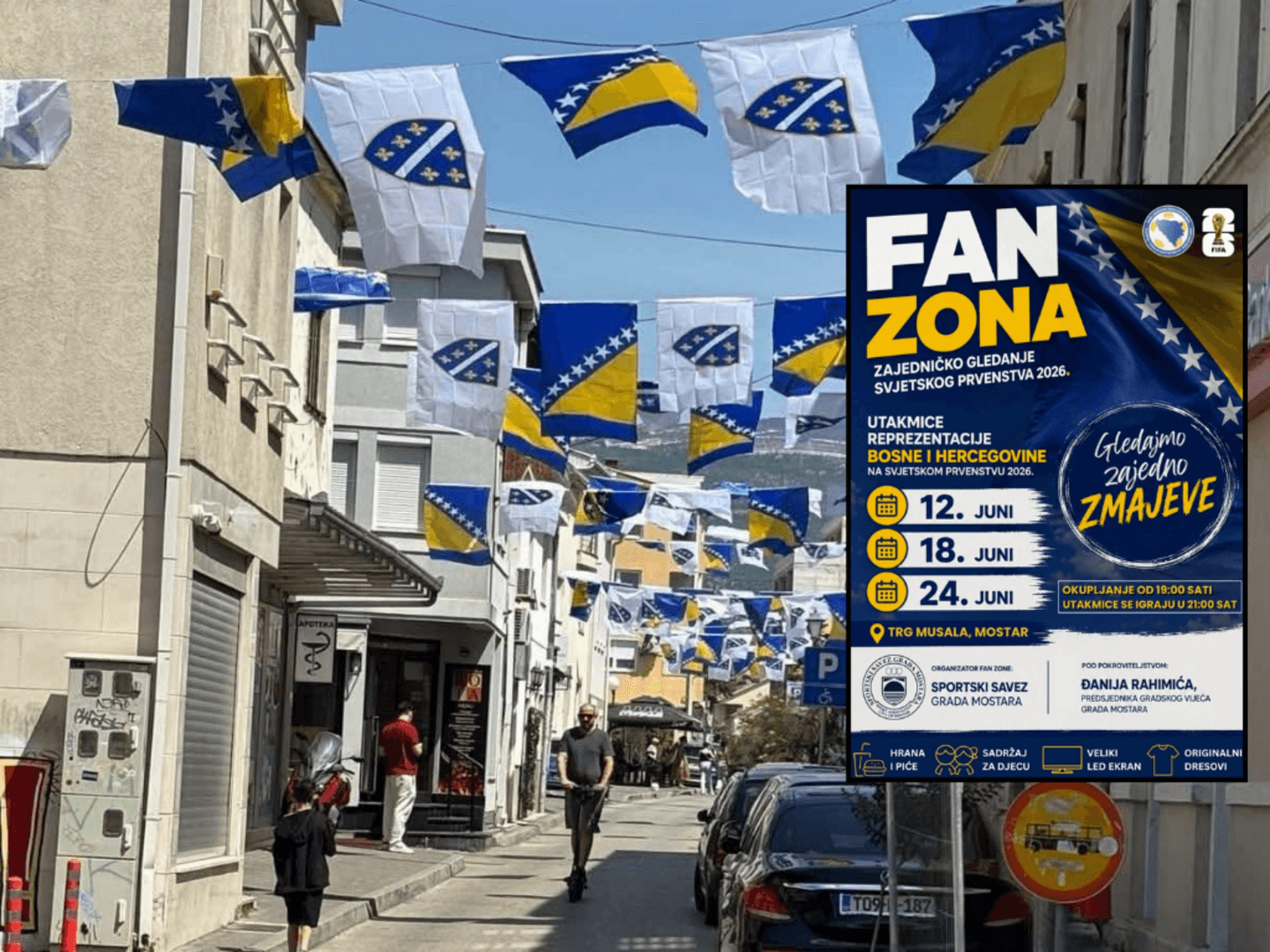 Mostar uz Zmajeve: Fan zona na Musali spremna za spektakl - slika 1