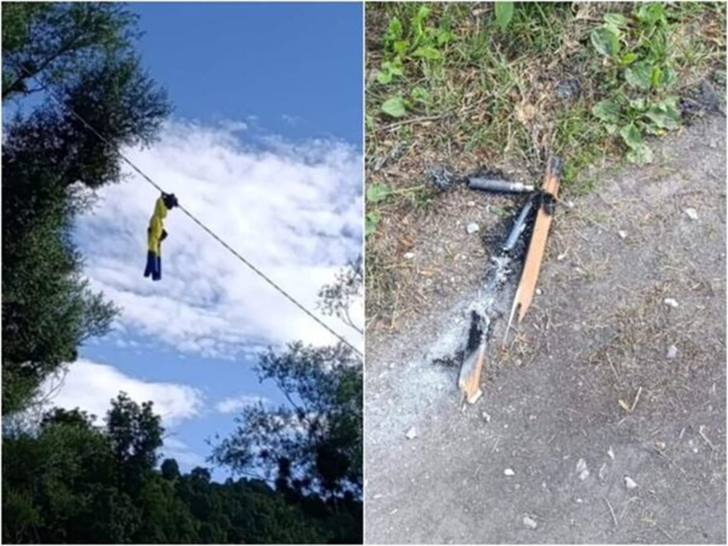 Livno: Zapaljene zastave BiH i R BiH - slika 1
