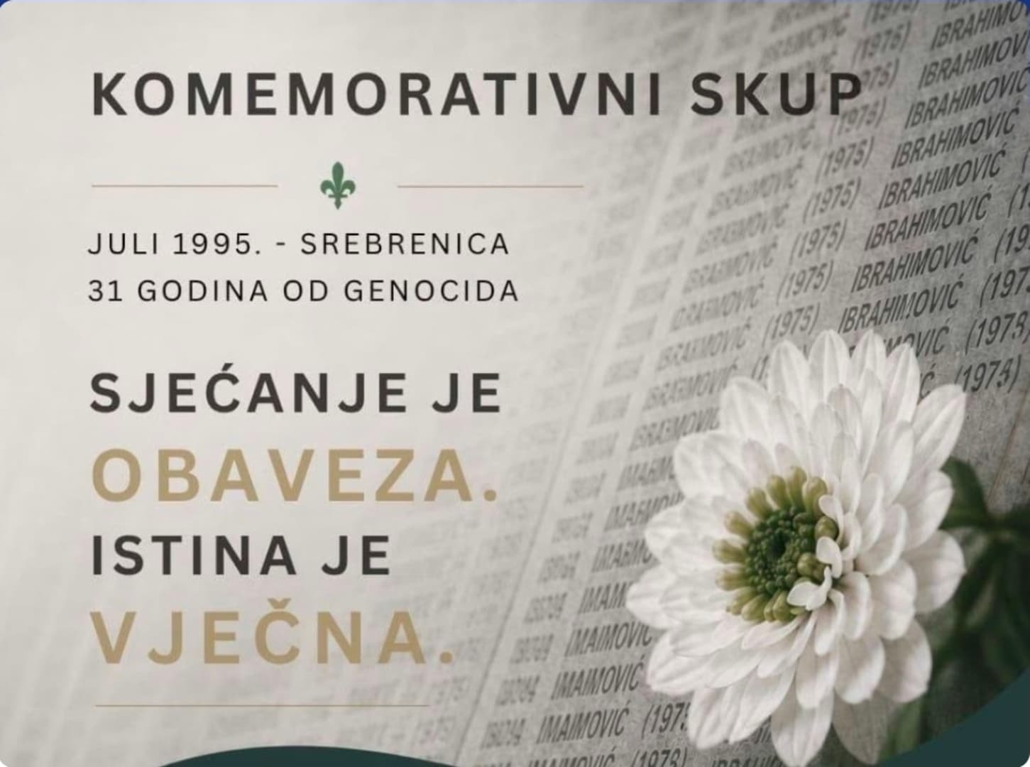 U Lukemsburgu 28. juna komemorativni skup povodom godišnjice genocida u Srebrenici - slika 1