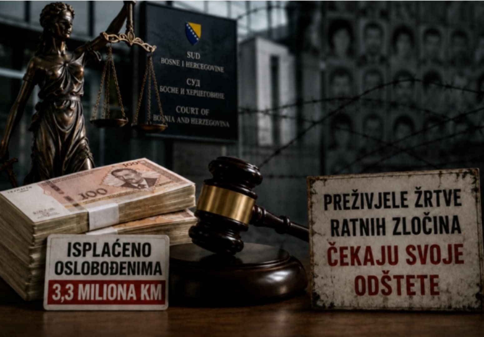 Paradoks bh. pravosuđa: Milioni oslobođenima, preživjele žrtve zločina bez obeštećenja - slika 1
