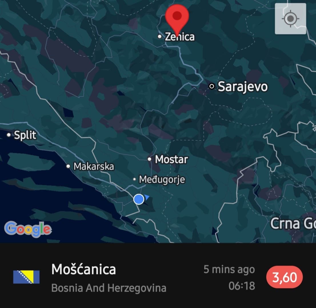 Potres jutros pogodio područje kod Zenice, osjetio se u više mjesta - slika 1