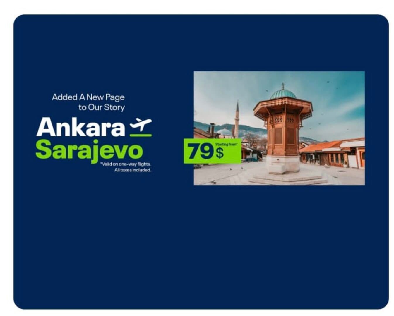 Sutra prvi let Ankara - Sarajevo - slika 1