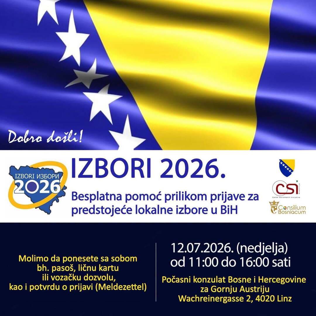 Važno obavještenje za dijasporu: U Austriji organizirana besplatna pomoć pri registraciji birača za Opće izbore - slika 1