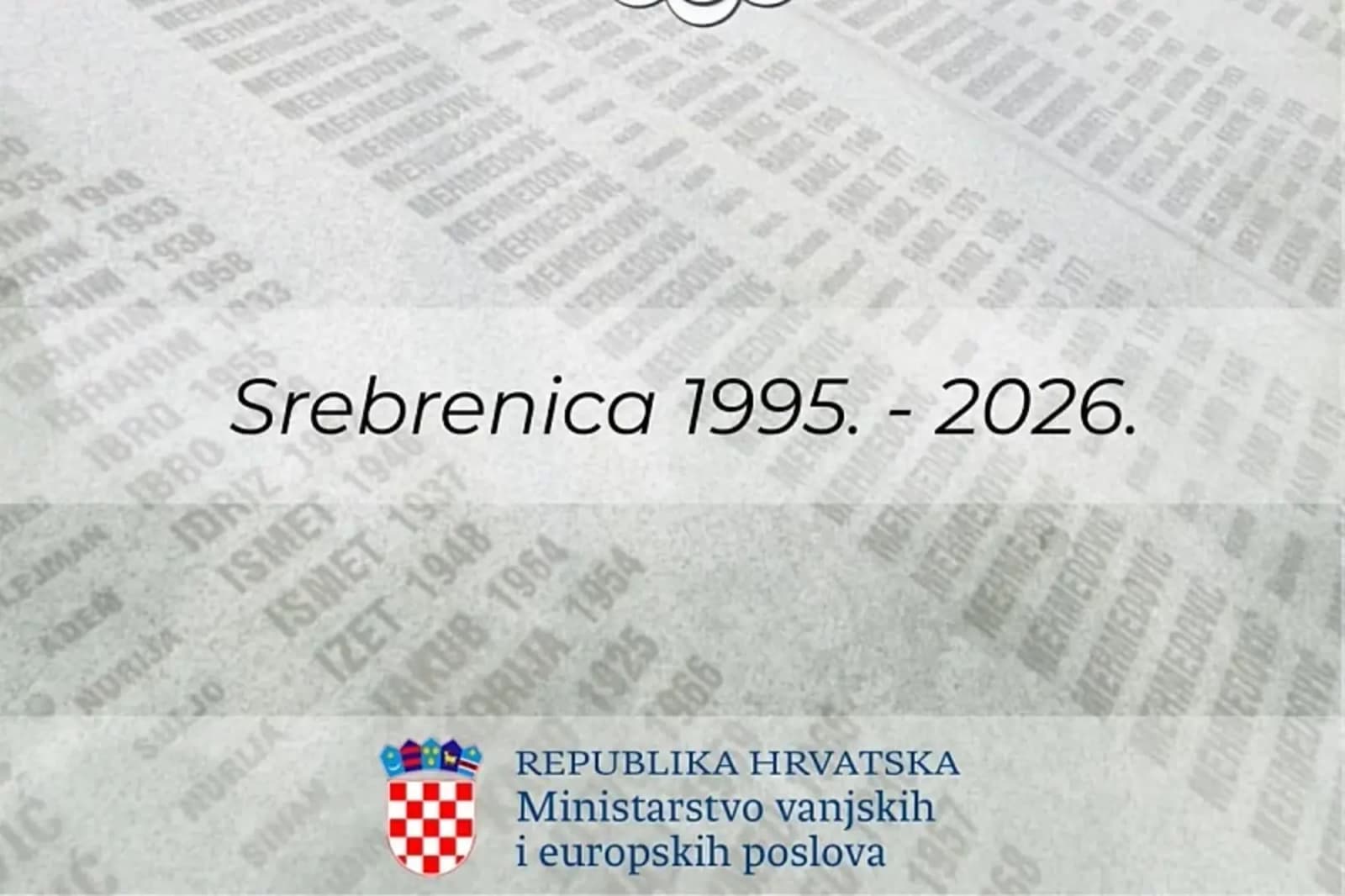 MVP Hrvatske: Genocid u Srebrenici je trajni podsjetnik na važnost zaštite ljudskog dostojanstva - slika 1