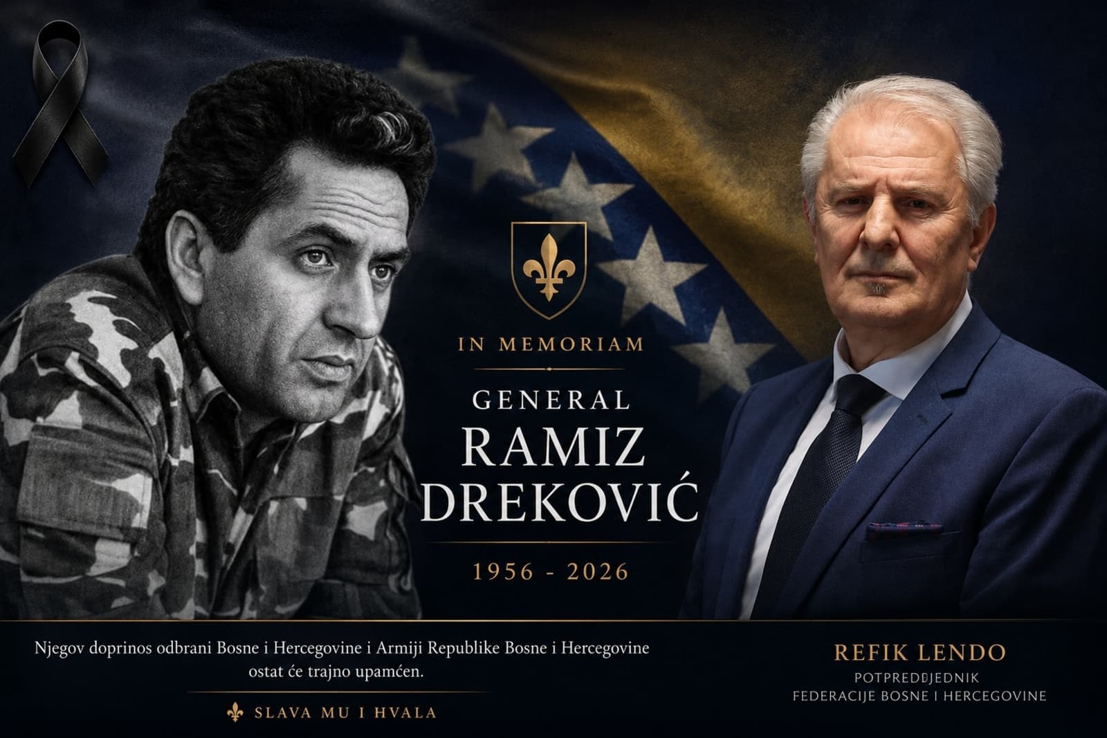 Lendo: Odlazak generala Ramiza Drekovića veliki je gubitak za Bosnu i Hercegovinu - slika 1