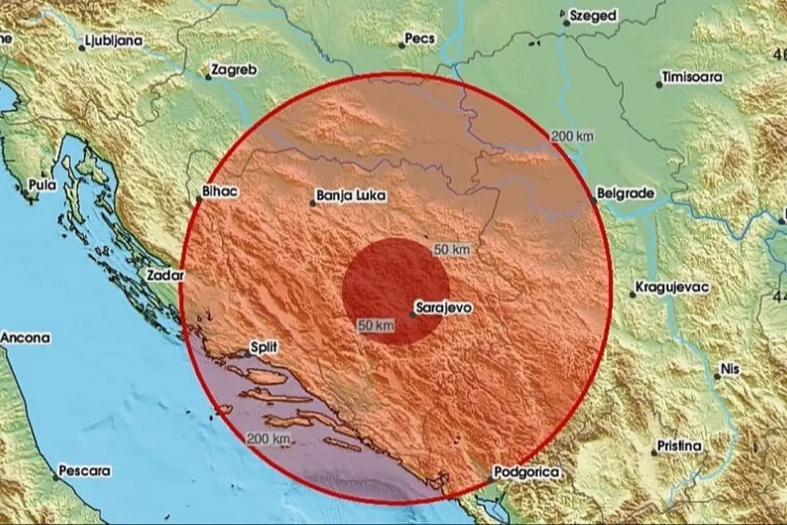 Zemljotres rano jutros zatresao BiH - slika 1