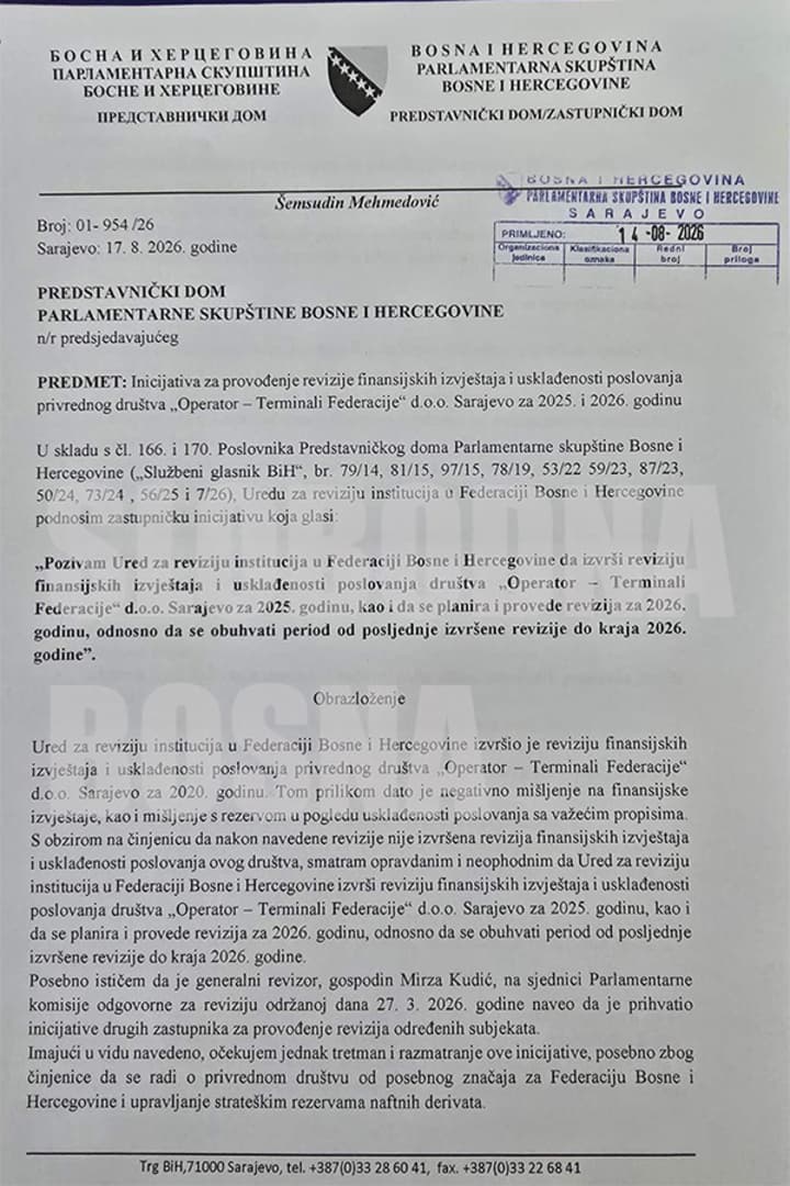EKSKLUZIVNO / DRAMA U TERMINALIMA FEDERACIJE BiH: Mehmedović traži hitnu reviziju zbog sumnji u fiktivne prihode i milionske propuste... - slika 1