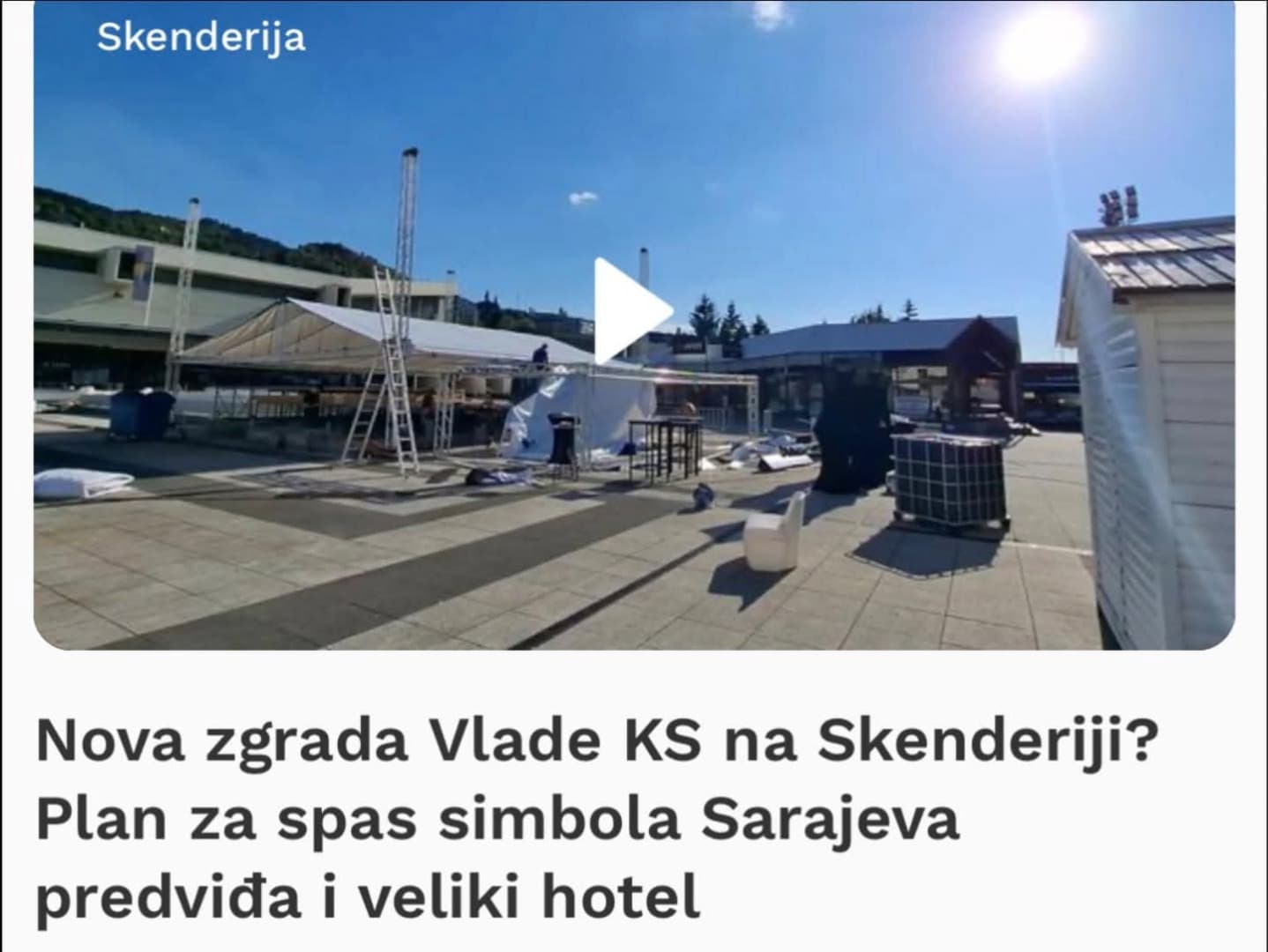 Zuhrić žestoko o planovima za Skenderiju: „Prvo zgrada za ministre i hotel, a krov dvorane pred rušenjem“ - slika 1