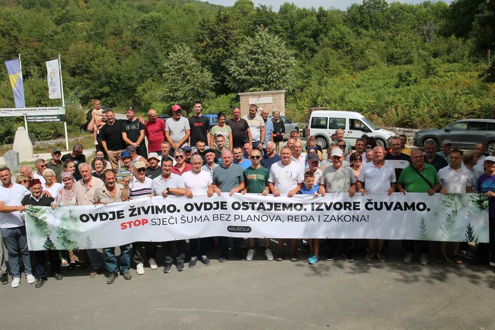 Više od 100 mještana Kruščice na novom protestu: „Nema povlačenja“ - slika 1