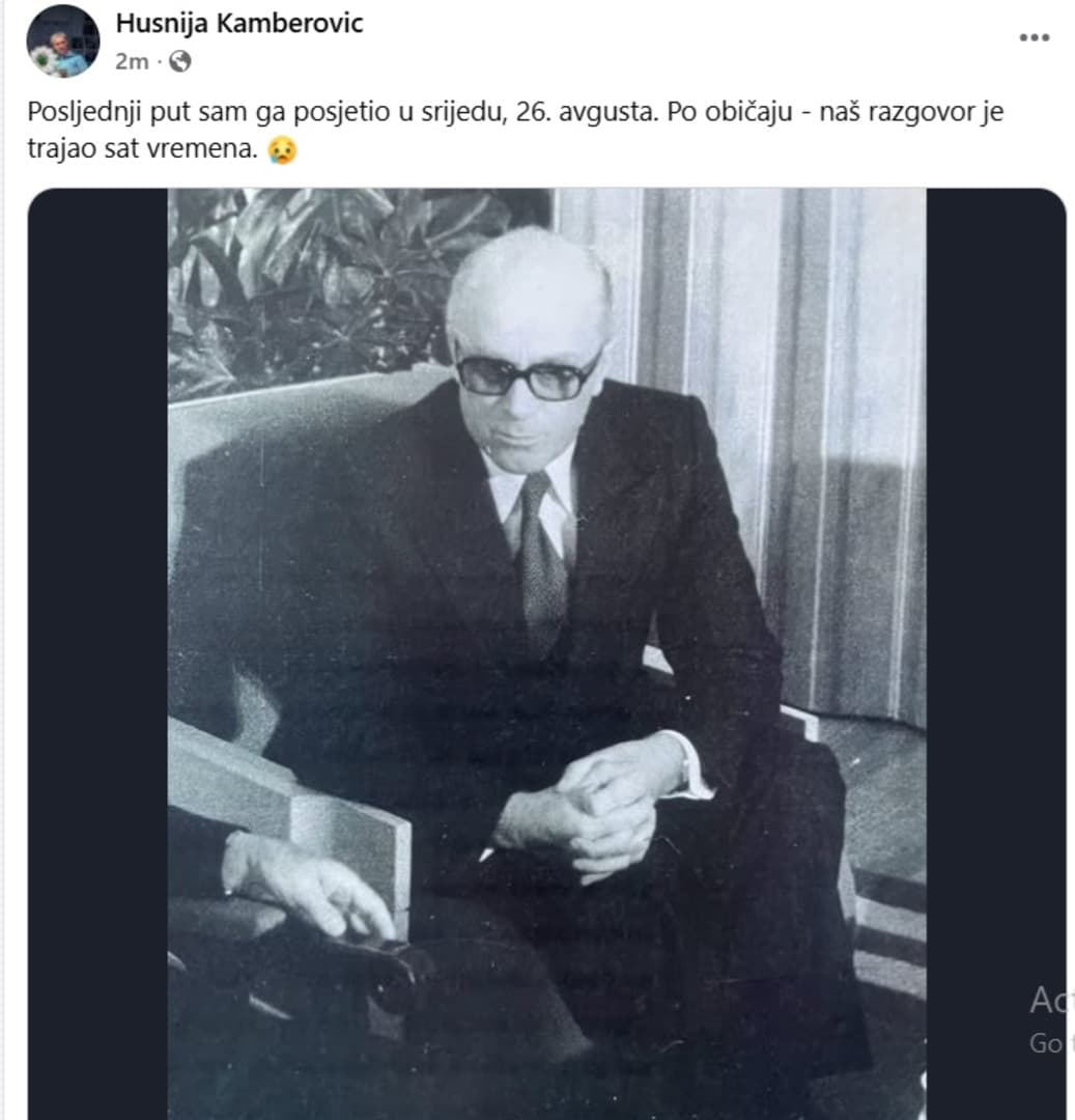 Umro Raif Dizdarević, bivši predsjednik Predsjedništva SFRJ - slika 1