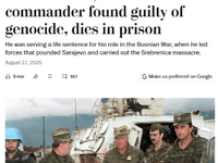 Roy Gutman o Ratku Mladiću: Od upozorenja da će etničko razdvajanje biti genocid do presude za genocid