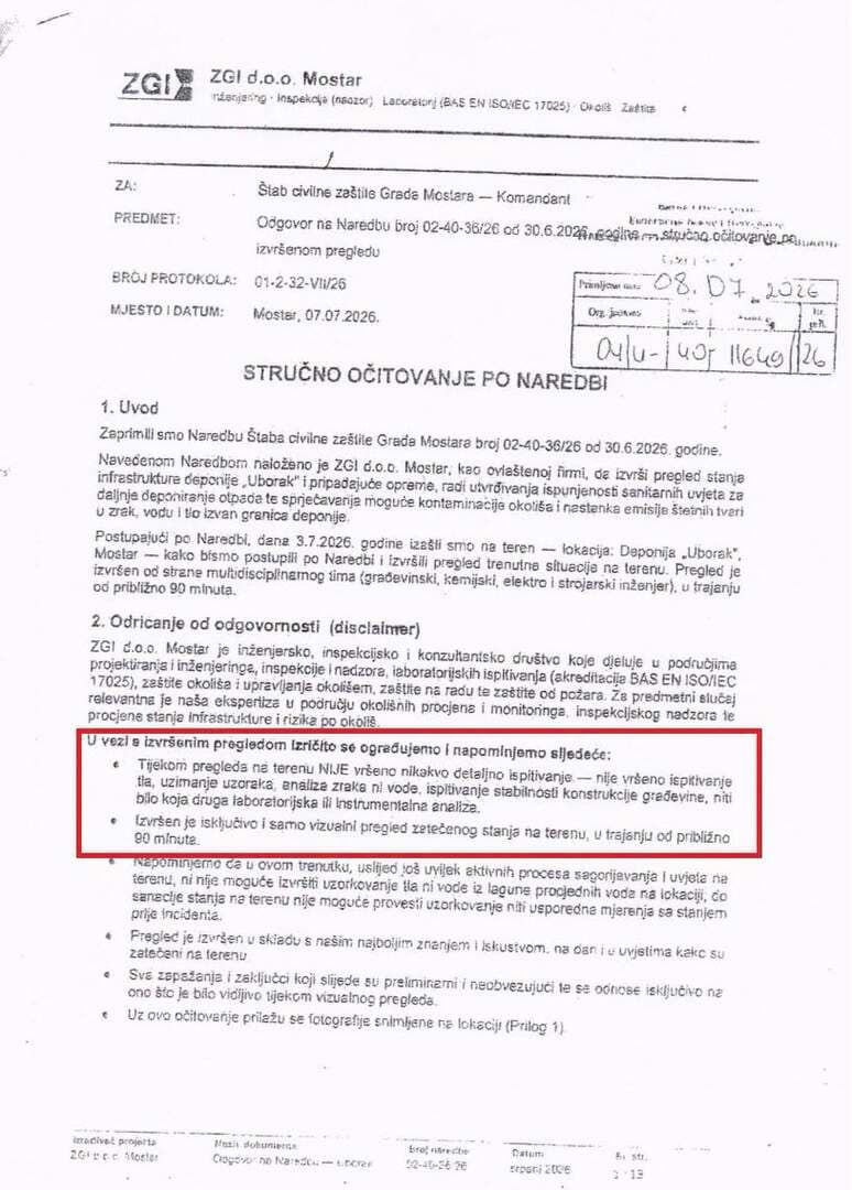 Kajan objavio dokumentaciju o Uborku: Nakon požara nisu rađene detaljne analize tla, vode i zraka - slika 4