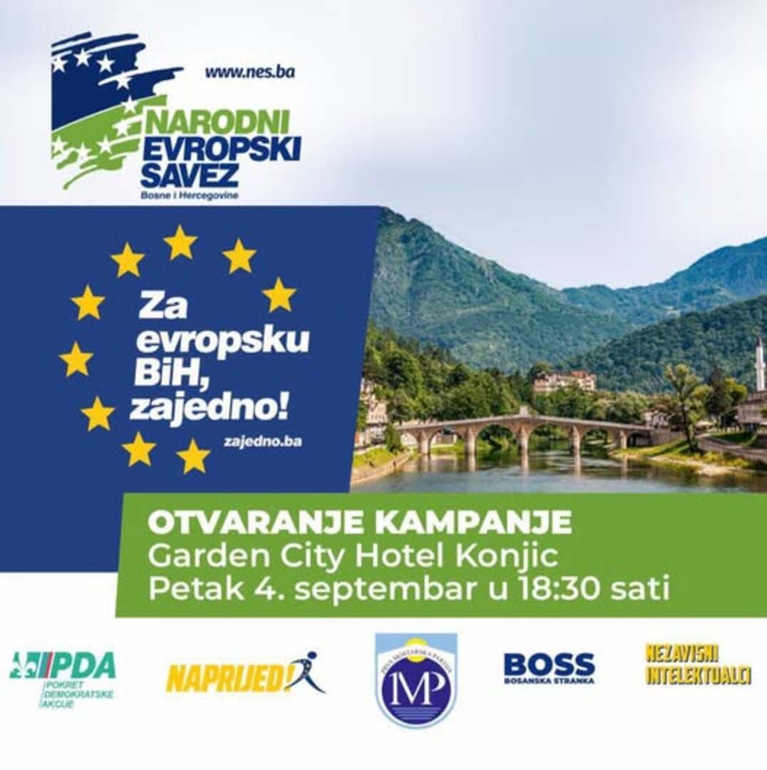 U Konjicu danas počinje kampanja: „Za evropsku BiH, zajedno!“ - slika 1