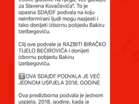 SDP članovima poslao četiri izborne instrukcije: Slaven Kovačević ne smije proći! Ne rasipajte glasove Denisa Bećirovića