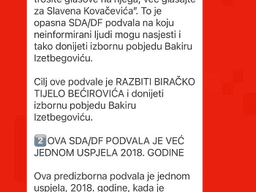 SDP članovima poslao četiri izborne instrukcije: Slaven Kovačević ne smije proći! Ne rasipajte glasove Denisa Bećirovića