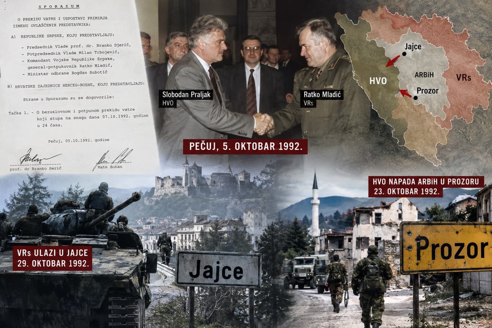 Dokument iz 1992: HVO i VRs dogovorili primirje, zabranu pomoći Armiji RBiH i razgovore o teritorijalnom razgraničenju - slika 1