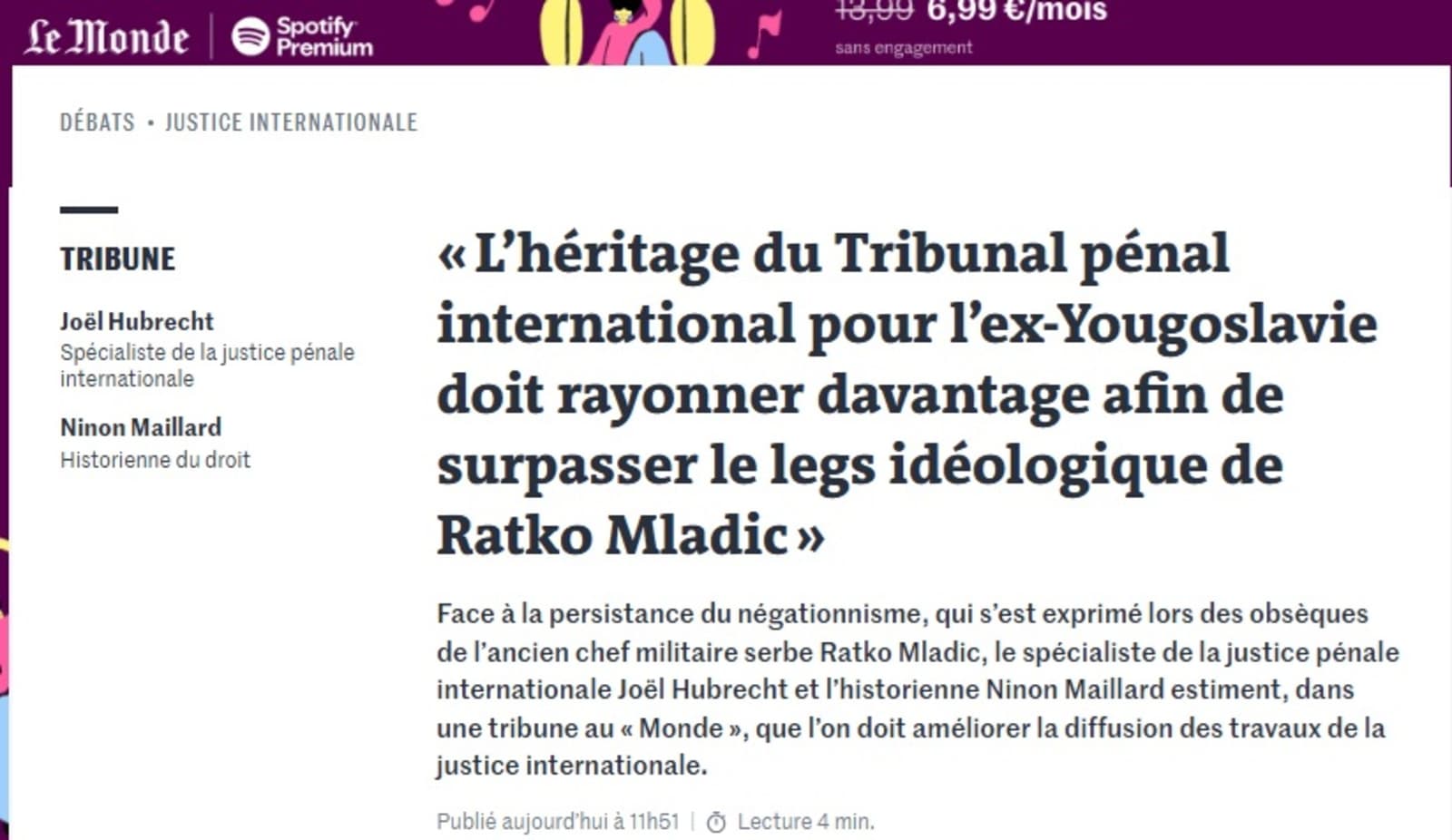 Le Monde: Haški tribunal dokazao zločine, ali bitka protiv Mladićevog naslijeđa nije završena - slika 1