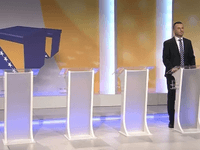 Samo Semir Efendić došao na predizbornu debatu kandidata za Predsjedništvo BiH na BHT1
