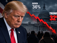 Trumpova podrška pala na 32 posto, niže od najgoreg Bidenovog rezultata