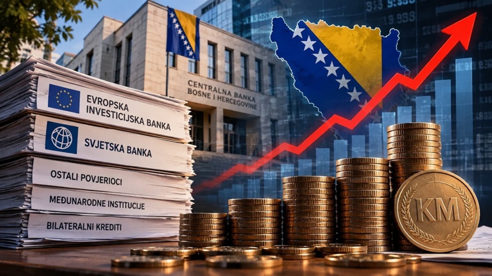 Vanjski dug BiH za samo tri mjeseca porastao za 2,1 milijardu KM - slika 1