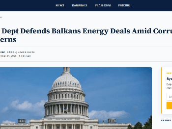 Američki medij: State Department pod pritiskom Kongresa zbog energetskih poslova u BiH
