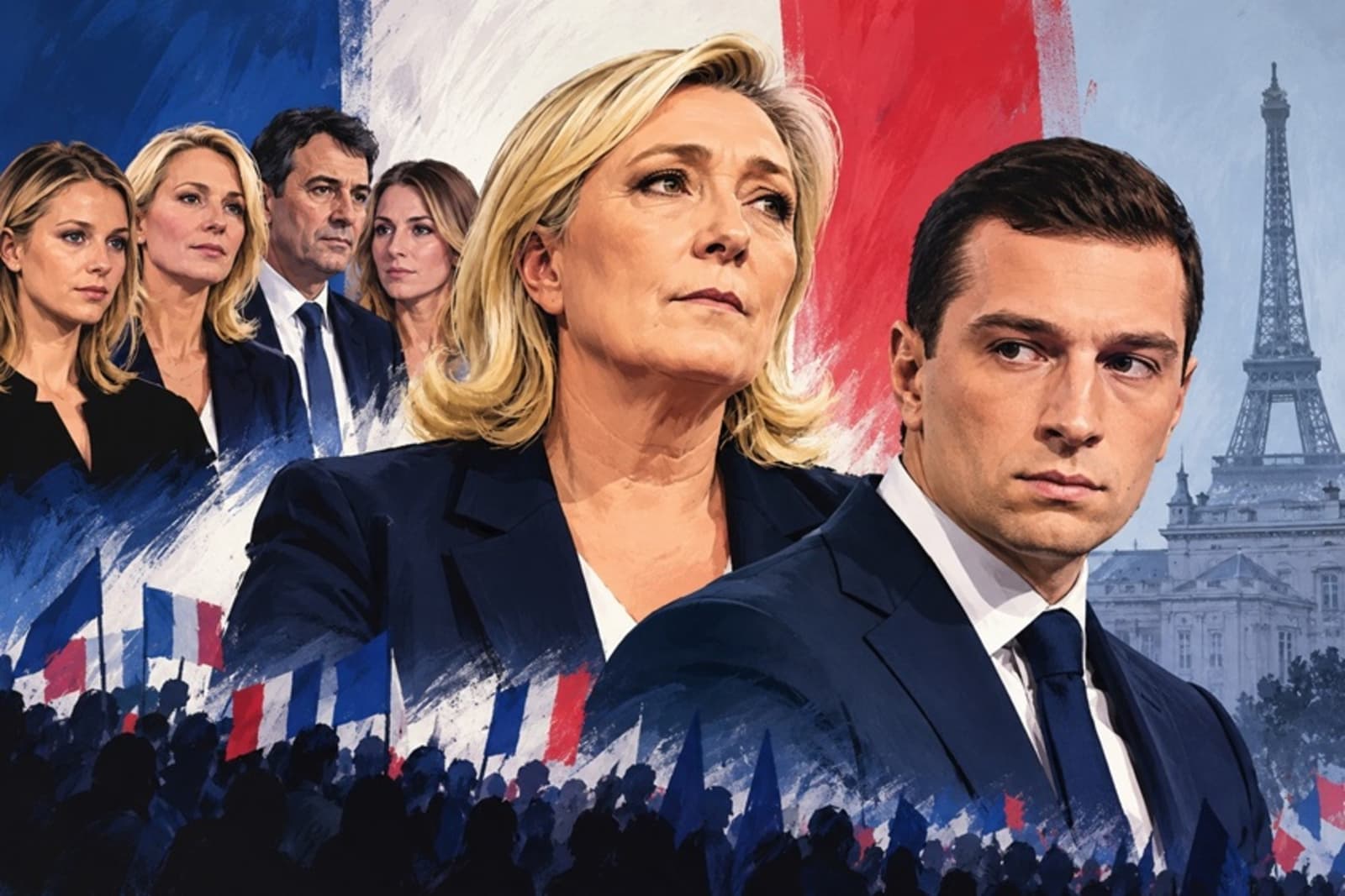 Le Pen okuplja porodicu i stare saveznike, Bardella sve više potisnut na marginu - slika 1