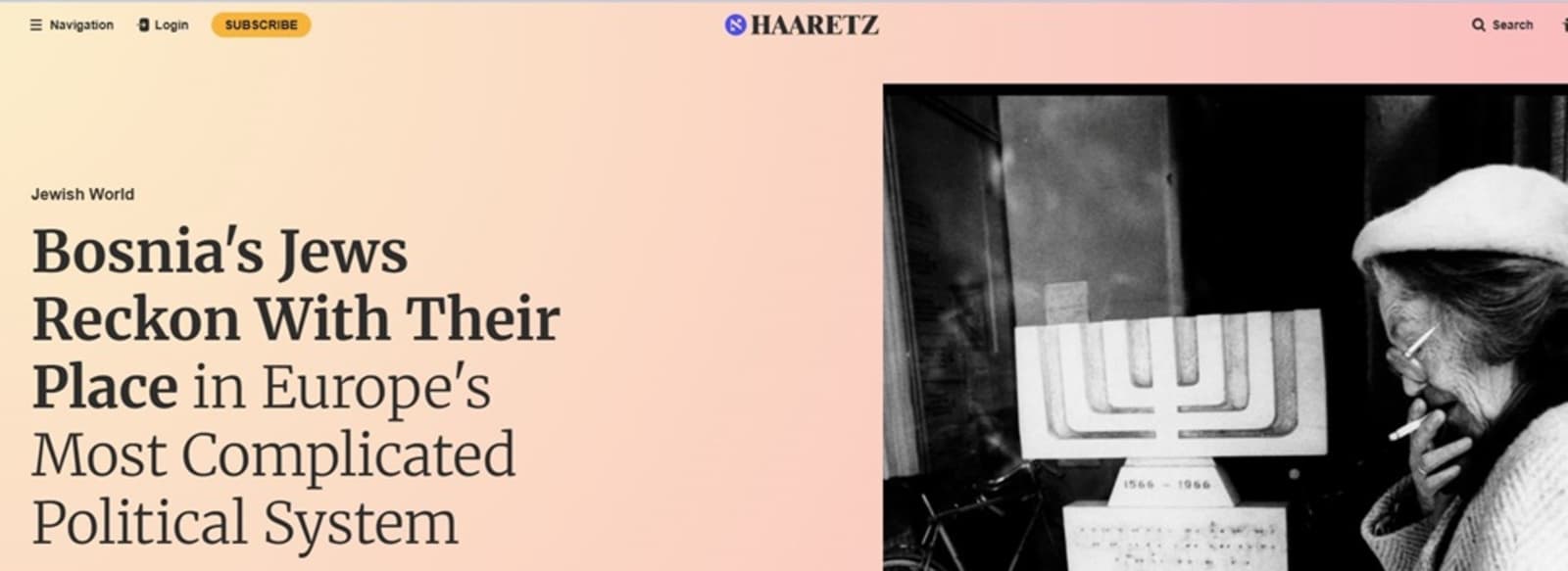 Haaretz pred izbore: Jevreji u BiH i dalje ne mogu biti kandidati za Predsjedništvo - slika 1