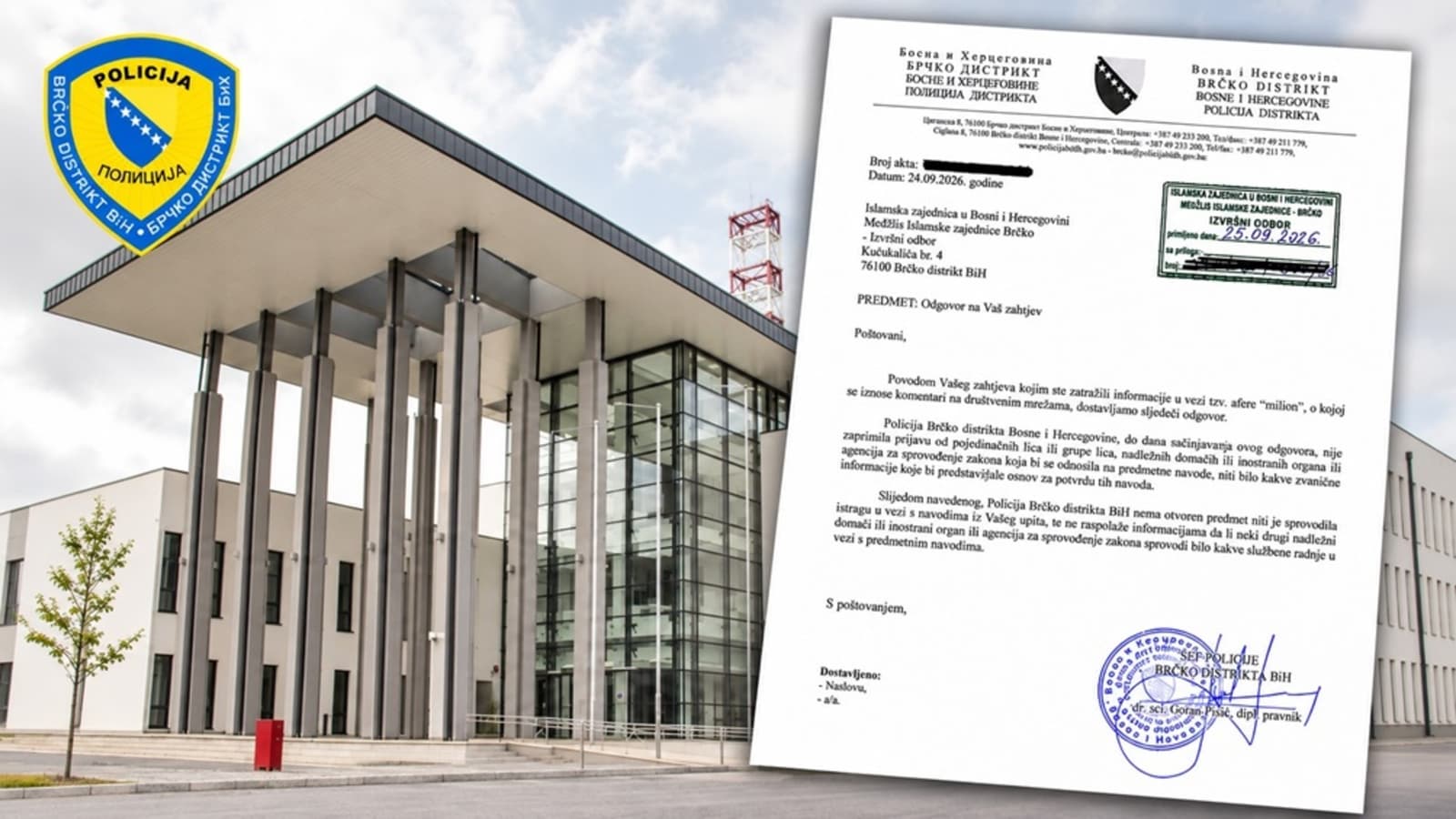 Medžlis Brčko: Policija nas obavijestila da predmet ne postoji, tražimo od Tužilaštva rasvjetljavanje slučaja - slika 1