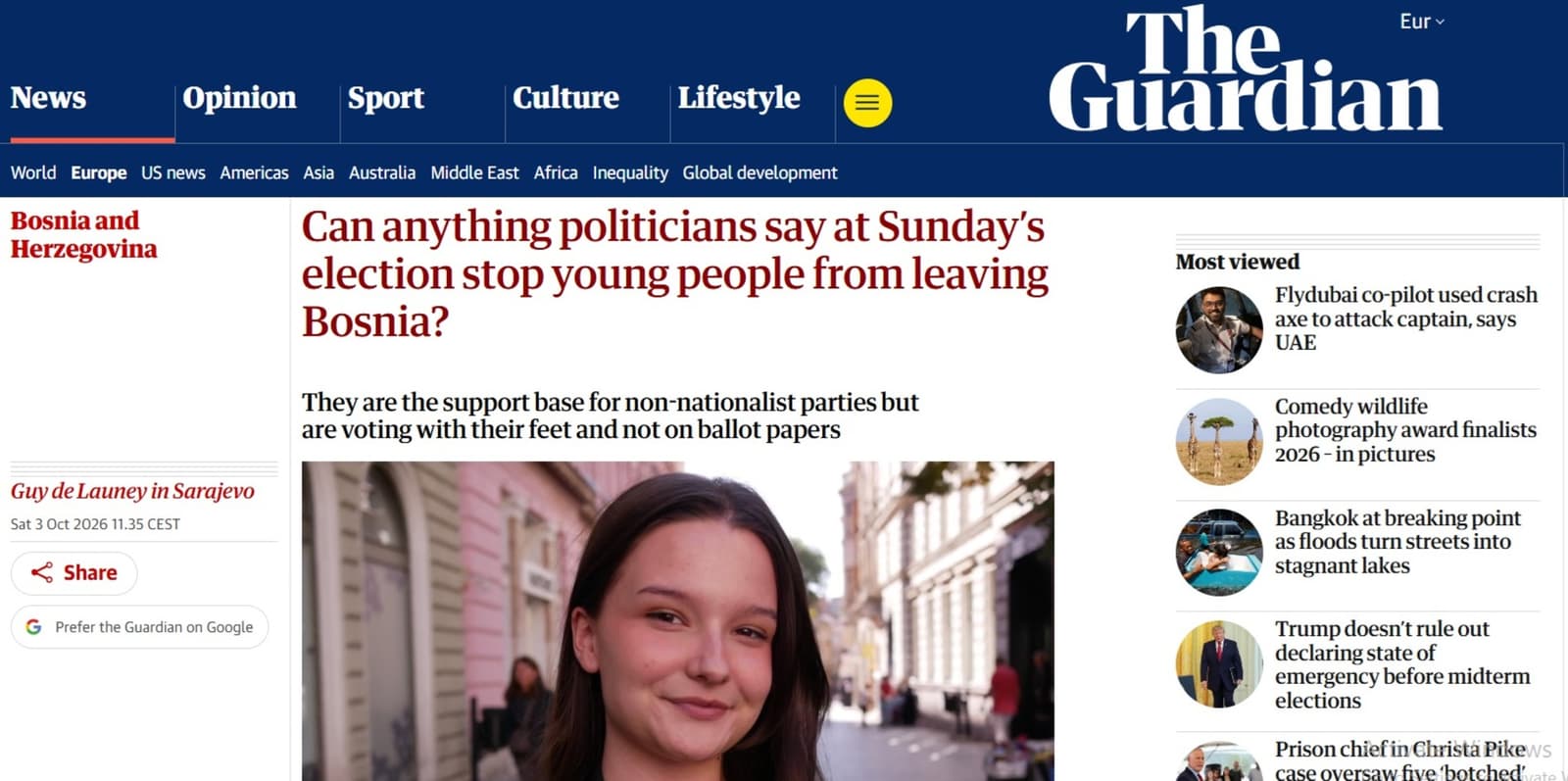 Guardian: Mladi napuštaju BiH, roditelji im govore da odu - slika 1