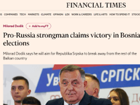 Financial Times: Dodik se politički vratio, zahvaljuje Trumpu i Putinu