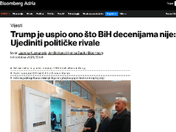 Trumpov novac postao rijetka tačka saglasnosti u BiH: Bloomberg otkriva šta stoji iza investicija od 2,3 milijarde dolara