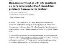 CBS News: Demokrati optužuju Trumpovu administraciju za pogodovanje Dodiku i kompaniji povezanoj s MAGA krugovima