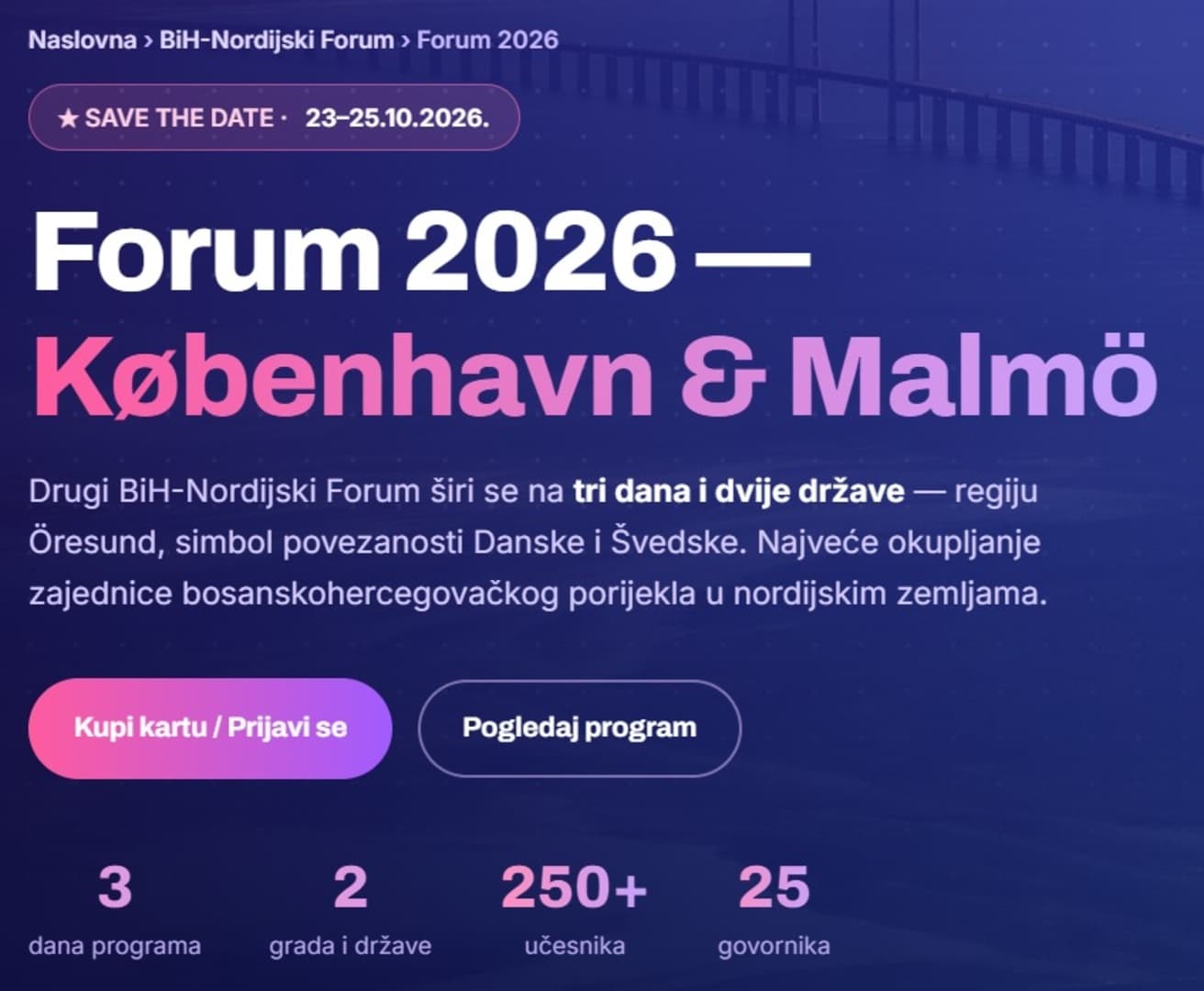 Bh. nordijski forum u Kopenhagenu i Malmeu: Tri dana za povezivanje dijaspore i domovine - slika 1