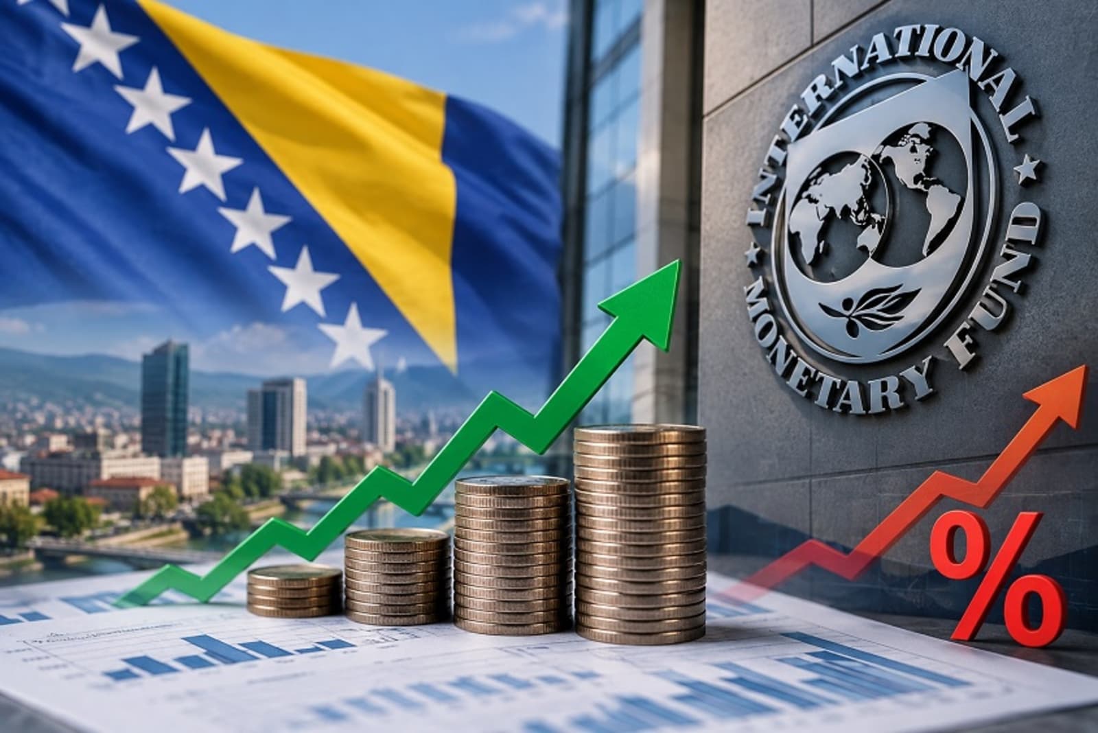 MMF povećao prognozu rasta privrede BiH, ali očekuje inflaciju od pet posto - slika 1