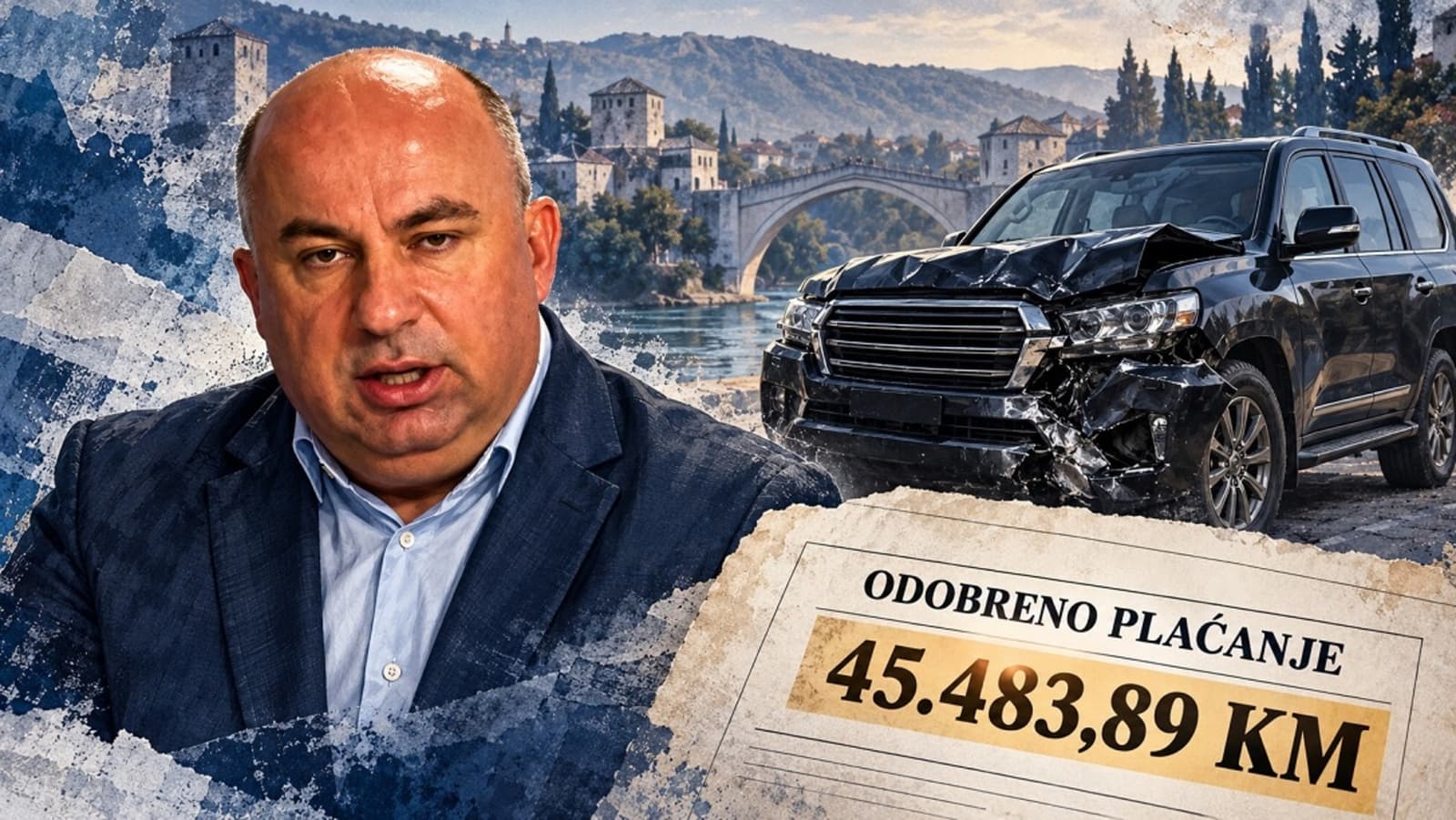 Direktor Autocesta F BiH Denis Lasić skršio službeni džip. Sve plaćeno našim novcem! - slika 1
