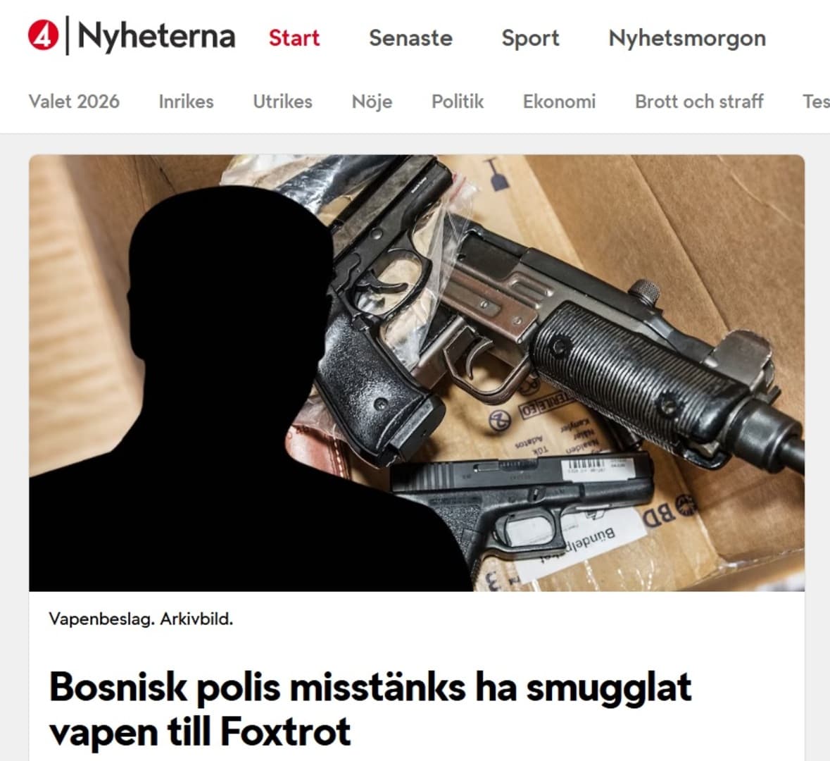 Policajac iz Ilijaša upetljan u šverc oružjem u Švedskoj - slika 1