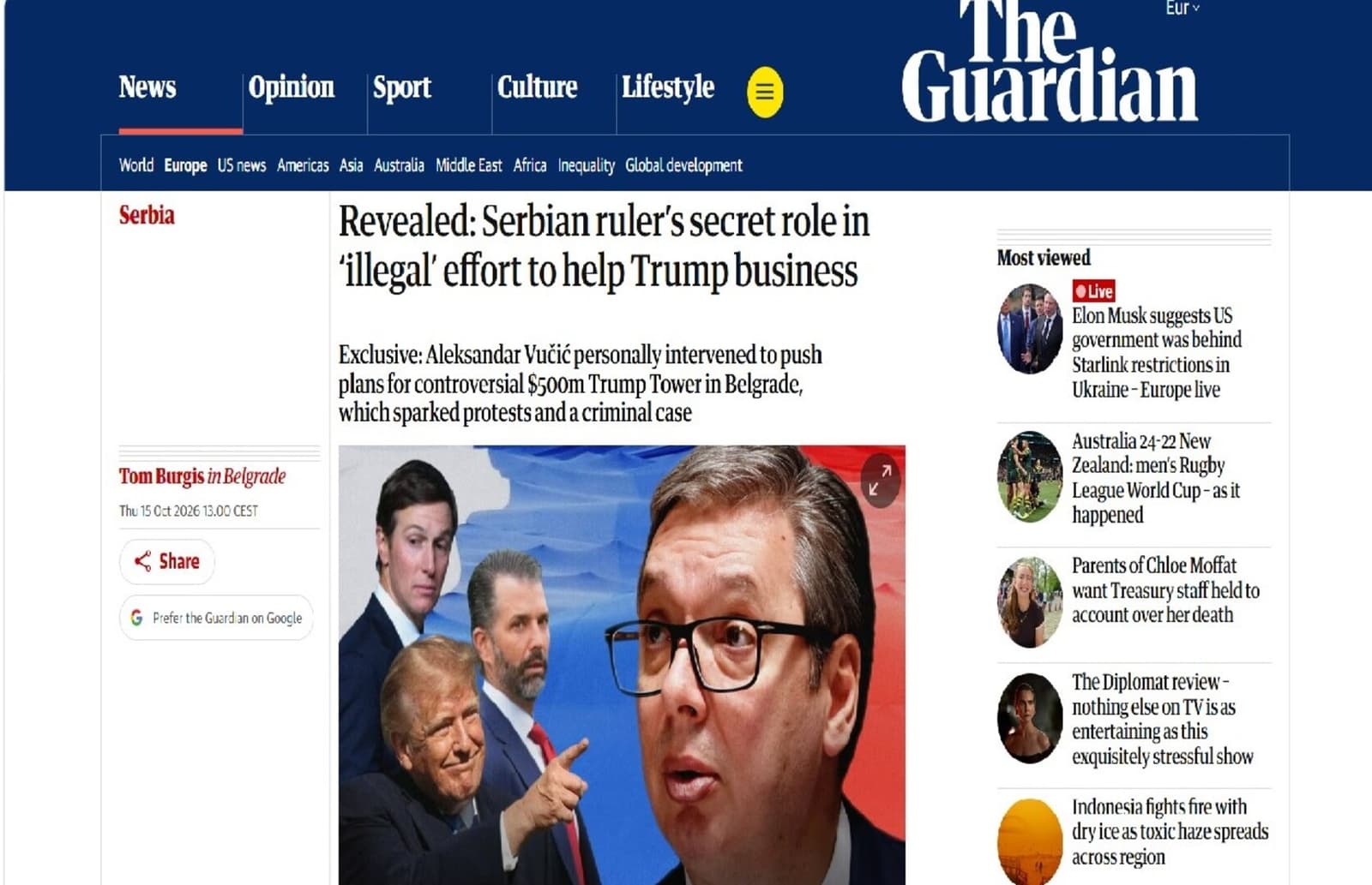 Otkrivena tajna Vučićeva uloga u „nezakonitom“ pokušaju pogodovanja Trumpovom biznisu - slika 1