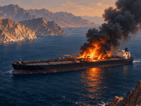 Iran tvrdi da je supertanker sa više od dva miliona barela nafte eksplodirao u Hormuškom prolazu