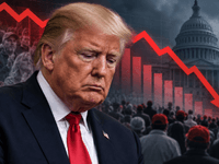 Trumpova popularnost na rekordno niskom nivou