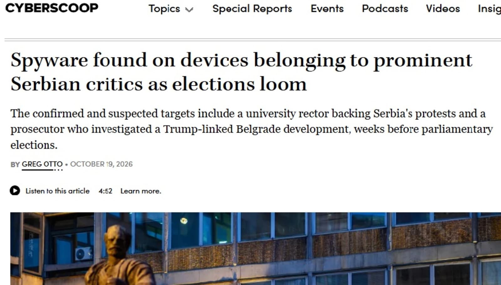 Tužilac koji je istraživao Trumpov projekat u Beogradu na meti špijuniranja: Amerikancima otkrio na šta sumnja - slika 1